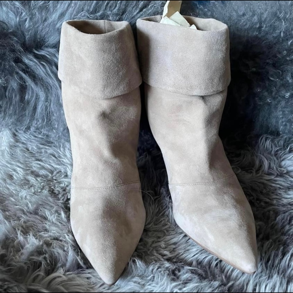 Suede Ivanka Trump booties